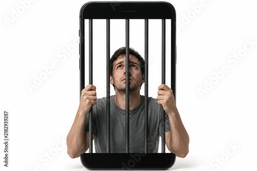 Naklejka Phone Screen Prison Bars