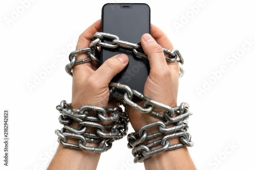 Naklejka Phone Wrapped in Chains