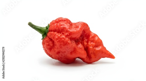 Superhot Red Chili Pepper Isolated on White Background