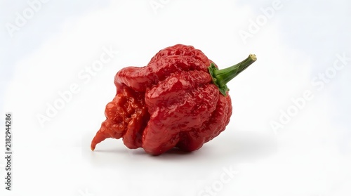 Fresh Extremely Hot Red Chili Pepper Isolated on White Background