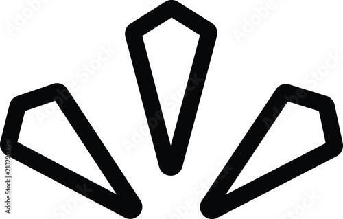 Hand drawn diamond burst realization lines and attention mark vector graphic design decorative element material isolated