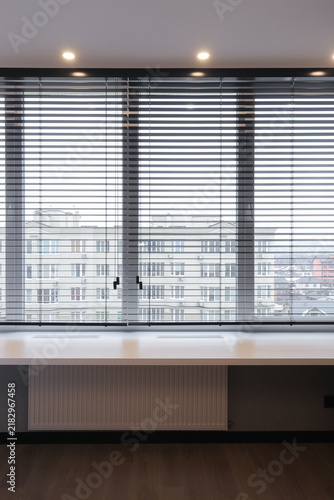 Window blinds apartment room interior