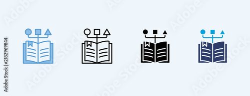 Принти на полотні Knowledge Representation Multiple Icon Illustration Vector