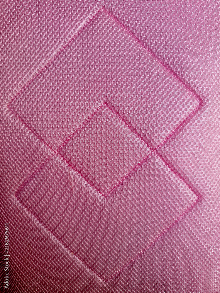 Obraz premium Close Up of Pink Diamond Quilted Mesh Fabric Texture for Bags