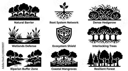 Dense Interlocking Trees Forest Ecosystem.