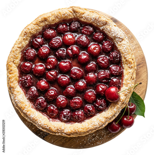Delicious Homemade Cherry Galette Ready to Serve.