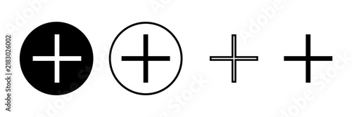 Plus Icon vector illustration. Add plus sign and symbol