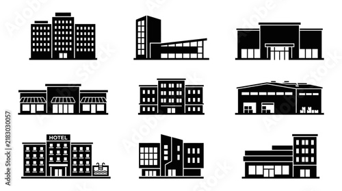 Collection of various office buildings.