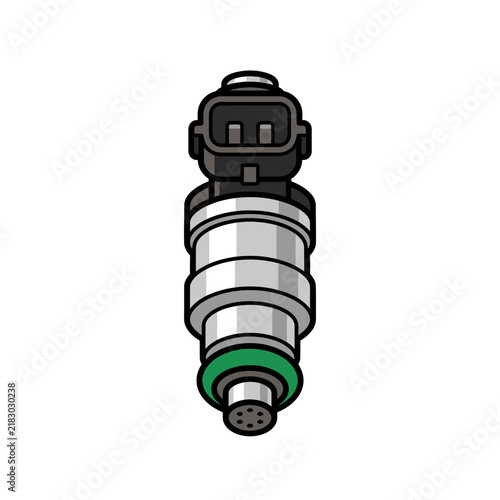 Automotive Fuel Injector Isolated
