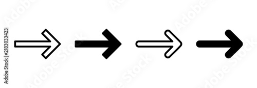 Arrow icon set vector. Arrow sign and symbol for web design.