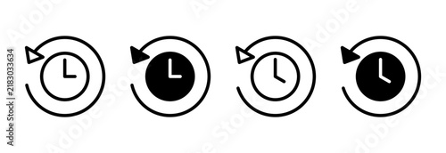 History icon set vector. recent event history sign and symbol