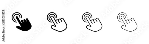 Hand click icon logo design. pointer sign and symbol. hand cursor icon