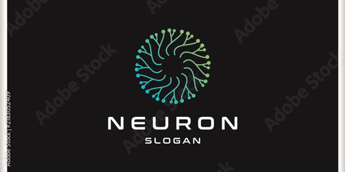 Neuron logo with colorful design