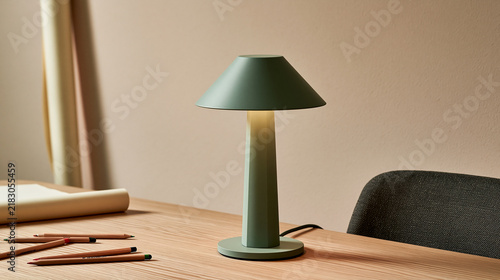 lamp on the table