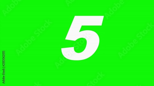Glitch Countdown 10 to 0 on Green Screen
