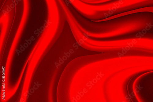 Cuadro en lienzo Crimson wavy pattern displays smooth curves and flowing lines in a digital rende