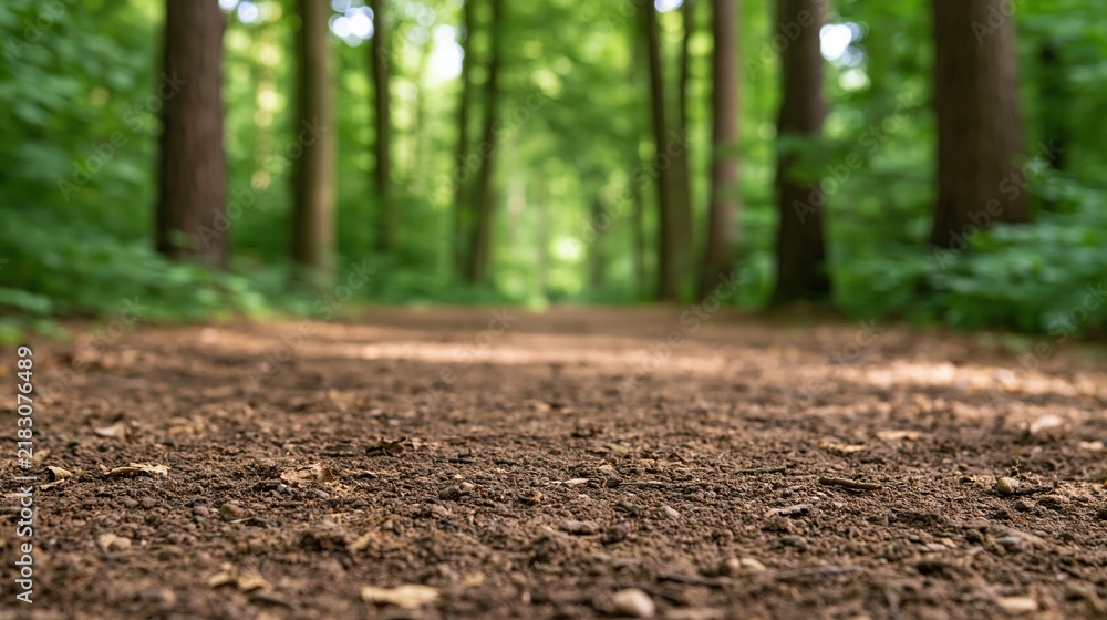 Obraz premium Low angle view of forest trail path