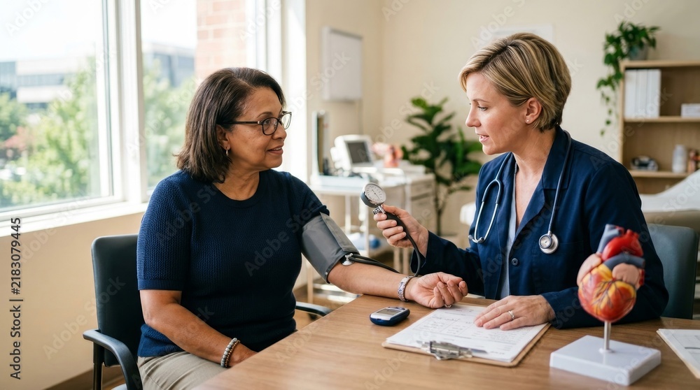 Fototapeta premium Blood pressure check in a clinic