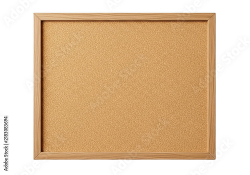 Wooden framed corkboard clean background