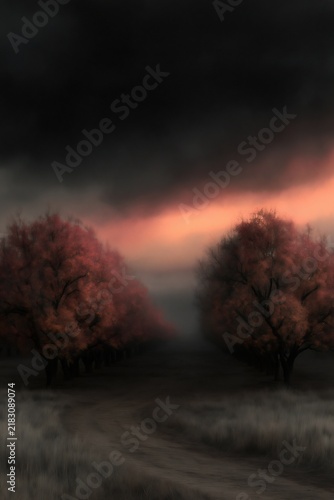 Mindful Autumn Nature Escape, Mindful Autumn Landscape for Seasonal Wellness and Peaceful Nature  , Misty Seasonal Slow Living  