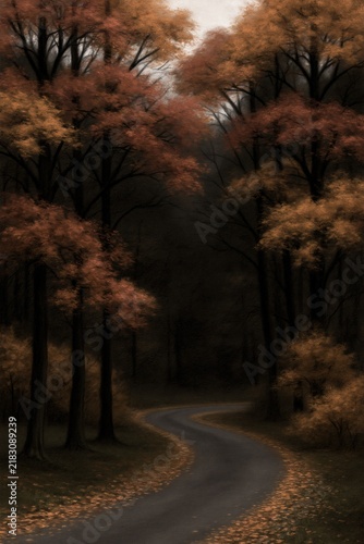 Mindful Autumn Nature Escape, Mindful Autumn Landscape for Seasonal Wellness and Peaceful Nature  , Misty Seasonal Slow Living  