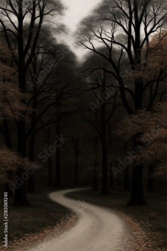 Mindful Autumn Nature Escape, Mindful Autumn Landscape for Seasonal Wellness and Peaceful Nature  , Misty Seasonal Slow Living  