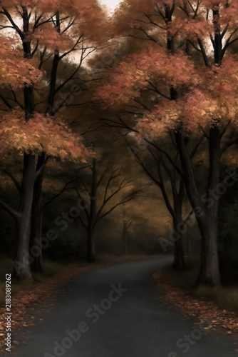 Mindful Autumn Nature Escape, Mindful Autumn Landscape for Seasonal Wellness and Peaceful Nature  , Misty Seasonal Slow Living  