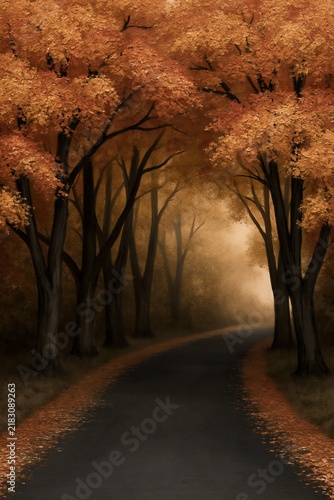 Mindful Autumn Nature Escape, Mindful Autumn Landscape for Seasonal Wellness and Peaceful Nature  , Misty Seasonal Slow Living  