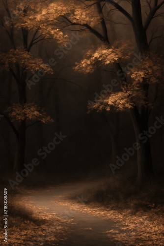 Mindful Autumn Nature Escape, Mindful Autumn Landscape for Seasonal Wellness and Peaceful Nature  , Misty Seasonal Slow Living  