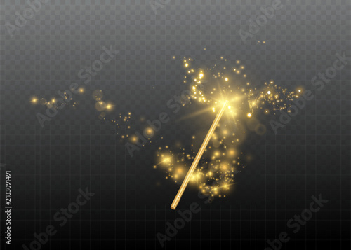 Foto Vector illustration of magic wand