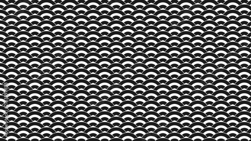 Fotografie Abstract black and white moiré pattern with optical illusion design