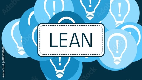 Lean Bulbs Blue Circles Moving Text 