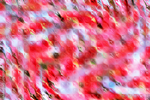 Abstract Red and Black Mosaic Glass Background