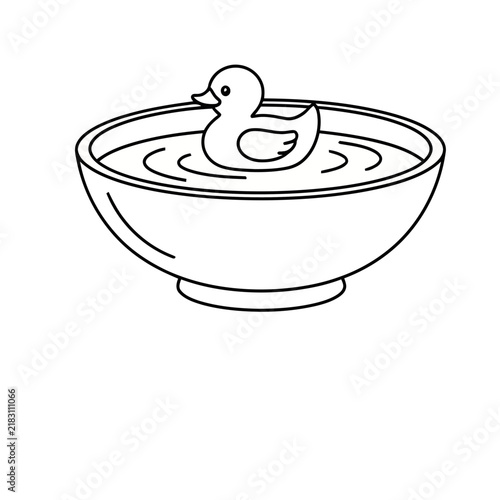 Rubber Duck in a Bowl of Water