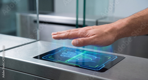 Biometric Palm Vein Recognition with Holographic Display