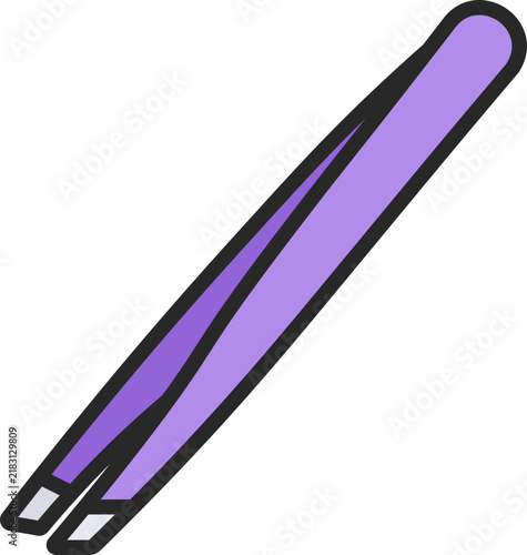 Tweezers Filled Line Icon