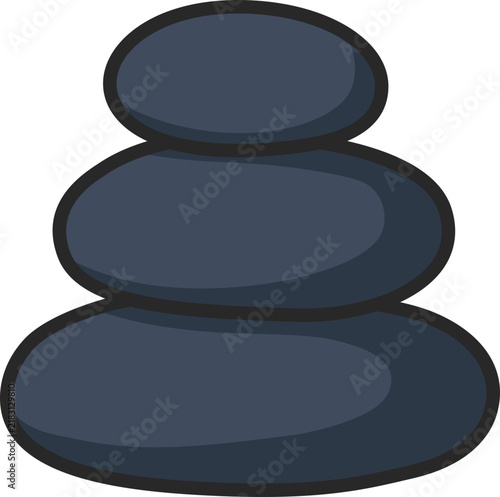 Spa Stones Filled Line Icon