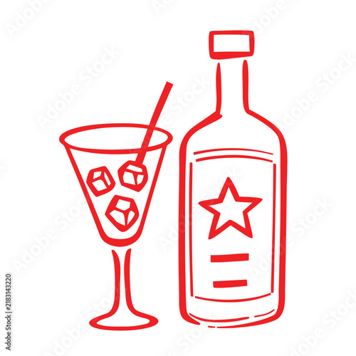set of alcohol drinks