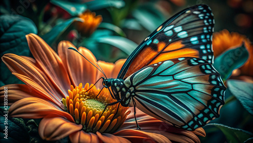 Monarch Butterfly on Orange Flower Macro, Beautiful Nature and Wildlife Photography