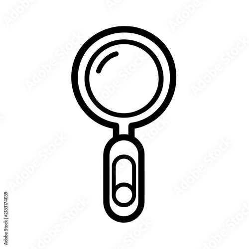 minimal magnifying glass icon for commercial search concept