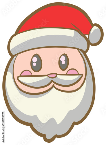 Smiling Santa Claus Head Avatar Illustration