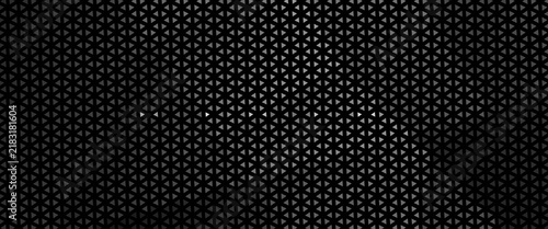 Abstract triangle halftone dark background. Gray halftone pattern. Futuristic concept backdrop
