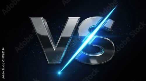 Shiny metallic letters with glowing effect forming a comparison symbol against a dark space background with symbol bright light dark cosmic setting