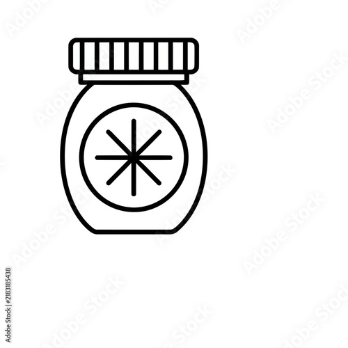 Jar with star symbol icon