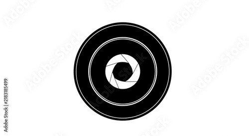 Obraz na plátně Minimalist vector illustration of a musical minim half note symbol isolated on a solid white background, clean simple design for sheet music notation and educational theory