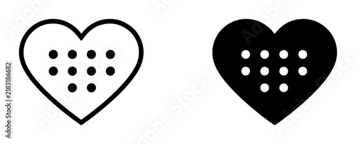 Heart Icons Set, Black and White Vector Graphics for Love, Romance, and Care Concepts. Minimalist Symbols for Design Projects.