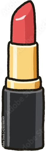 Cute Hand Drawn Lipstick Makeup Illustration
