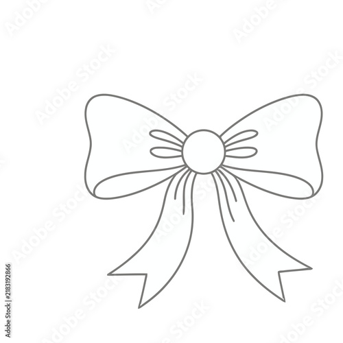 Simple Bow Line Art