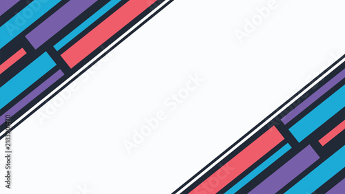 Geometric abstract background with colorful diagonal rectangular blocks