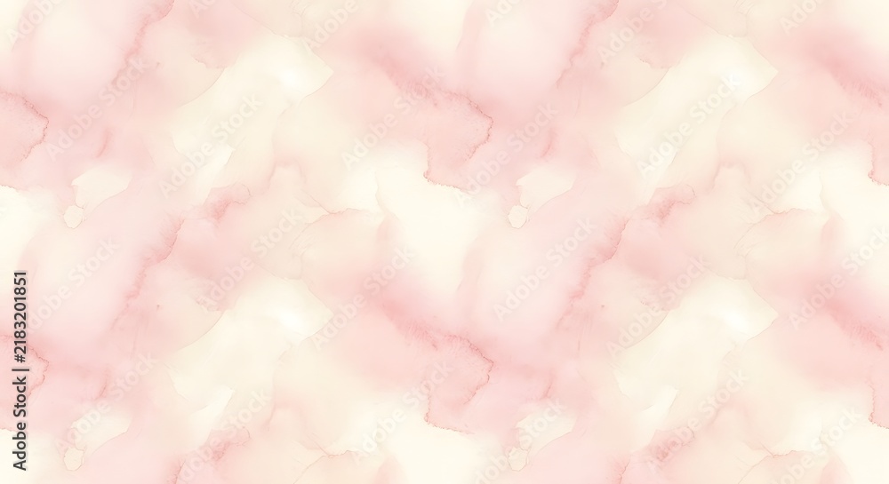 Fototapeta premium Soft Pink Watercolor Texture Background with Elegant Pastel Clouds Effect